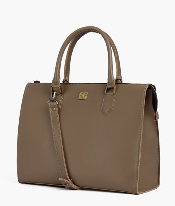 Coffee Work Handbag – Structured Office Bag with Adjustable Strap